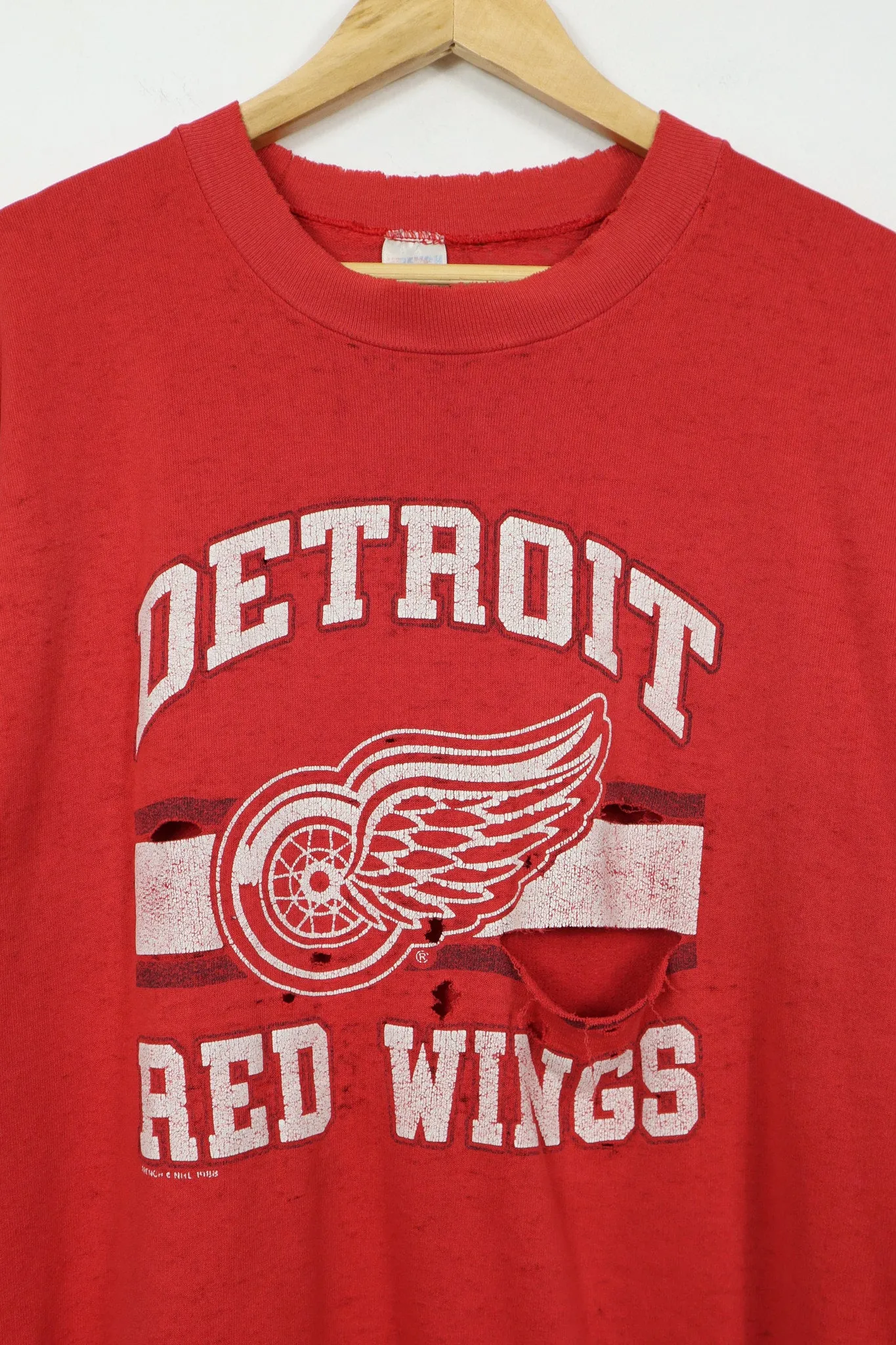 Vintage Thrashed Detroit Red Wings Crewneck