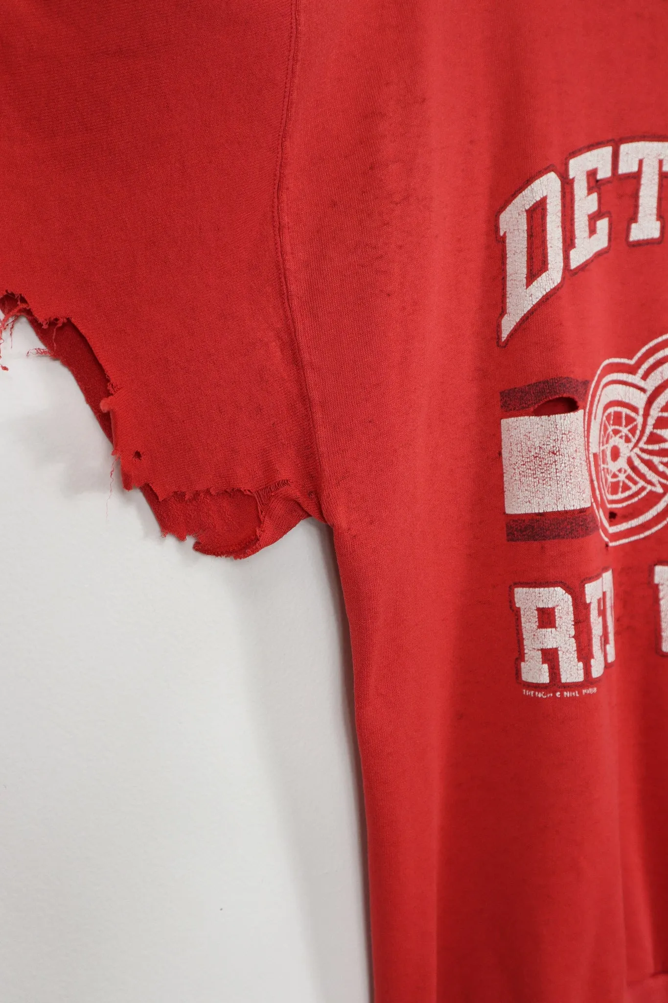 Vintage Thrashed Detroit Red Wings Crewneck