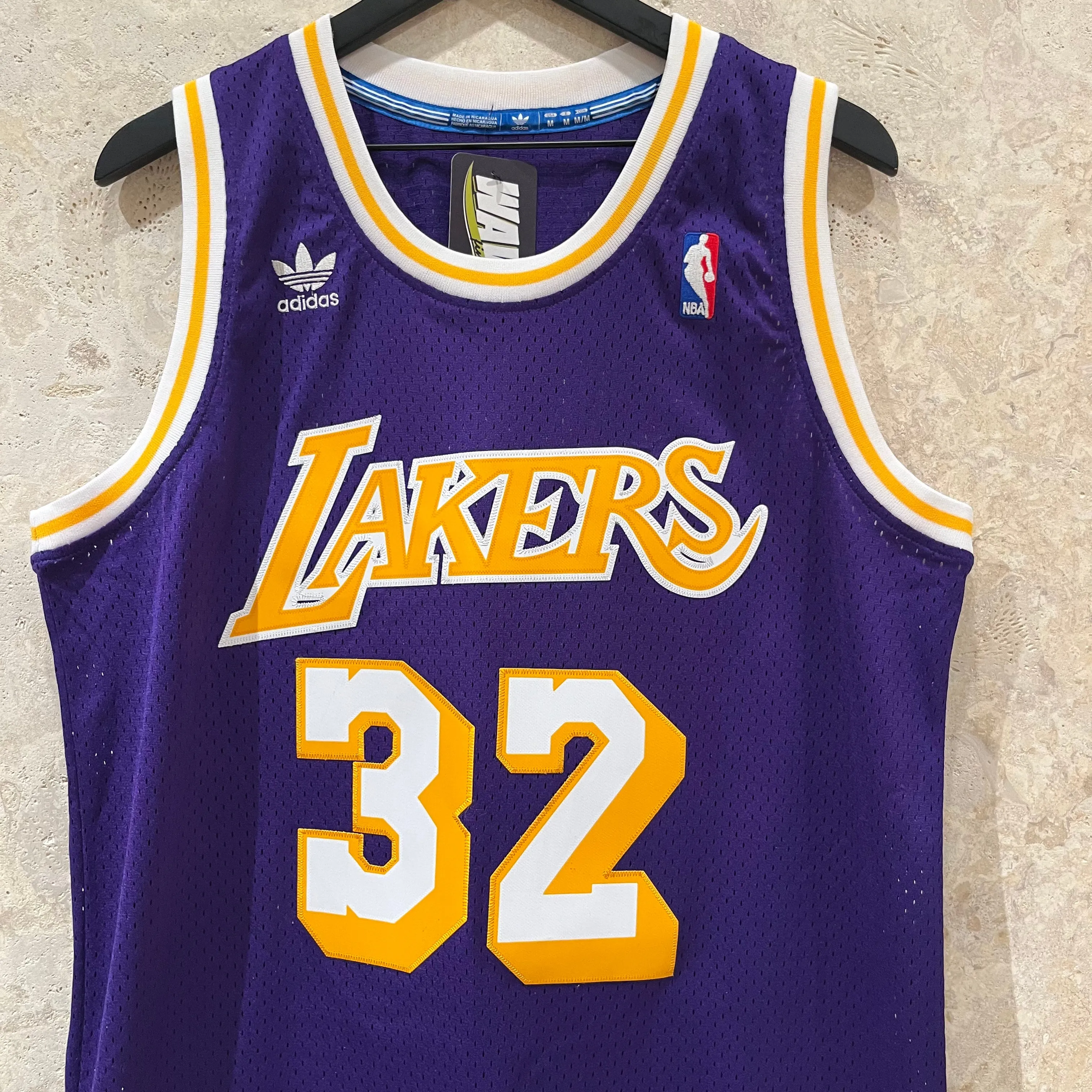 WF Adidas Los Angeles Lakers Magic Johnson Jersey Size M