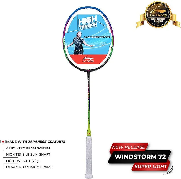 Windstorm 72 Super Light Professional Badminton Racket (Grip:S2 | Weight:72g)