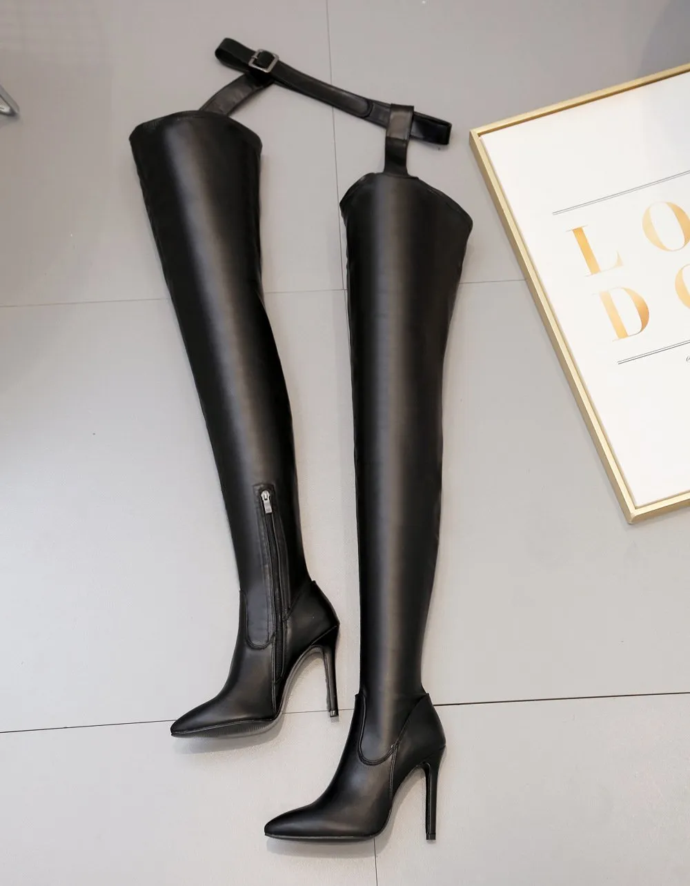 Women prom sexy stiletto high heel thigh high boots