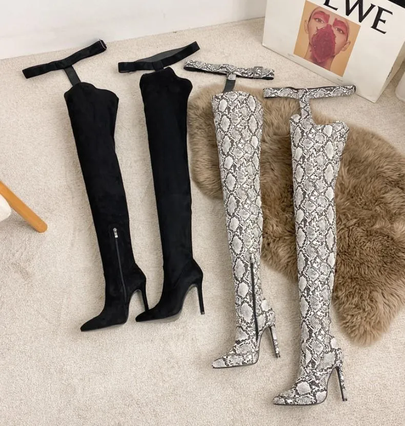 Women prom sexy stiletto high heel thigh high boots