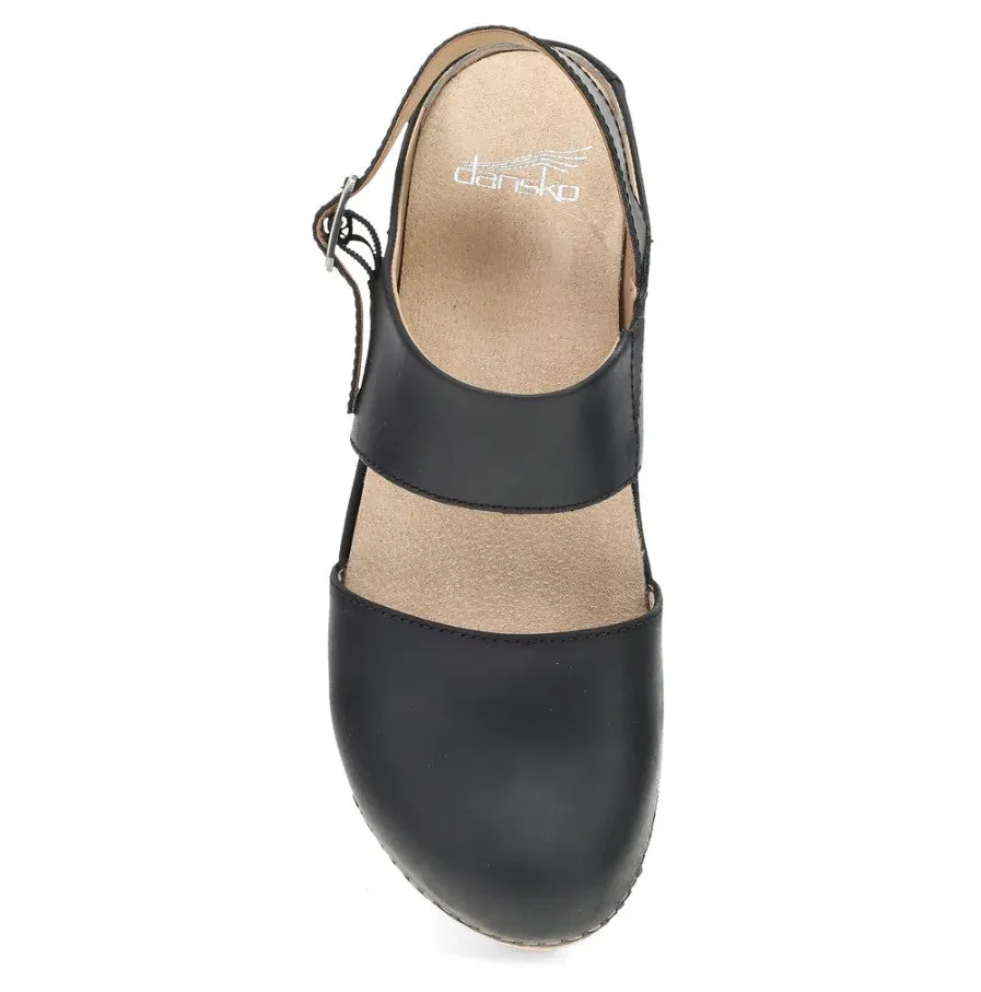 WOMEN'S DANSKO  LUCIA 2218021400  COLOR:  BLACK PULLUP OILED MARY JANE