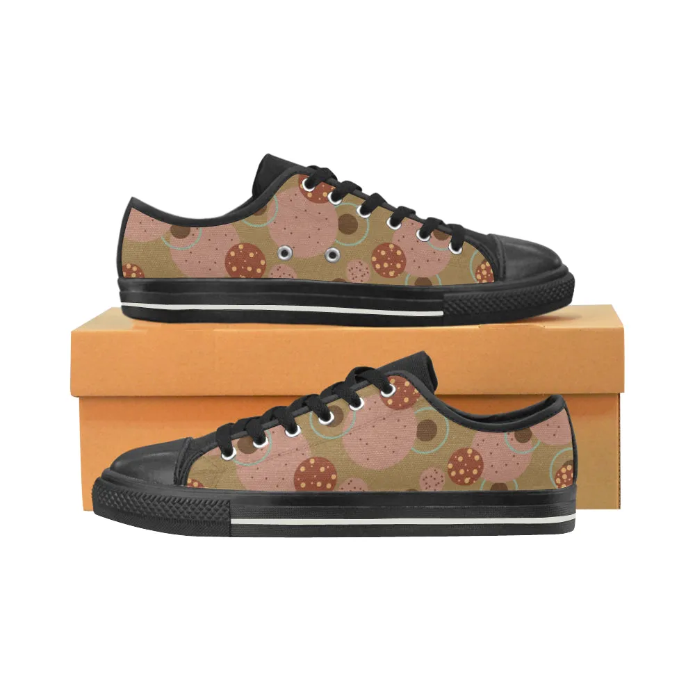 Women's Polka Dots Print Big Size Low Top Canvas Shoes