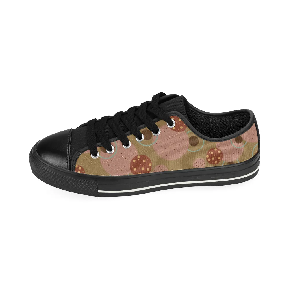 Women's Polka Dots Print Big Size Low Top Canvas Shoes