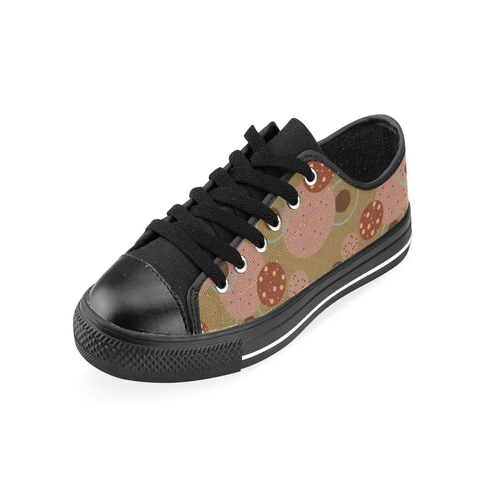 Women's Polka Dots Print Big Size Low Top Canvas Shoes