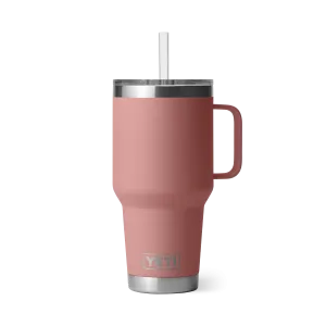 Yeti Rambler 35oz Mug With Straw Lid - Sandstone Pink