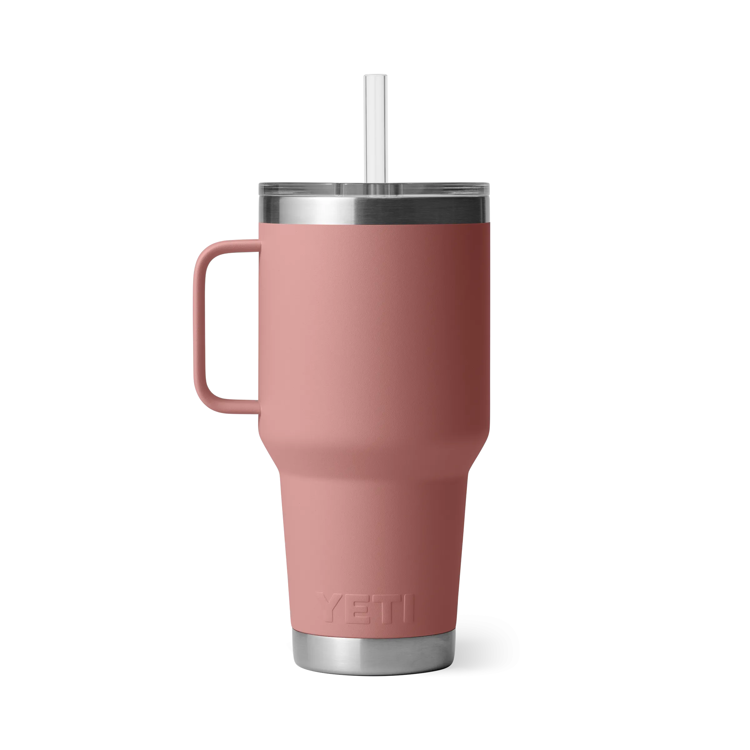 Yeti Rambler 35oz Mug With Straw Lid - Sandstone Pink